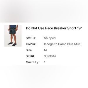 Lululemon Do Not Use Breaker Short 9” - great condition!